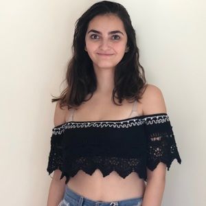 LF brand lace crop top